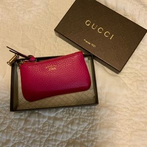 Gucci case clip leather key case